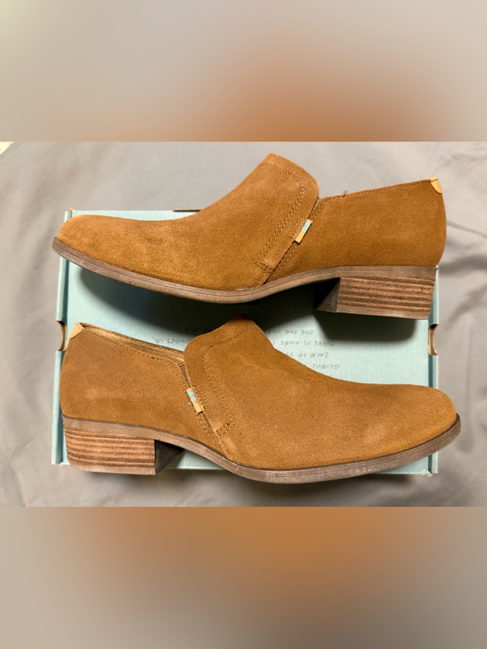 Toms Women's Suede Slip-On low cut Boots in Dark Amber Suede